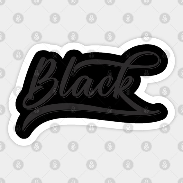 Black on Black. Sticker by Crossight_Overclothes